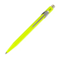 Caran d'Ache Metal Collection Ballpoint Pen in Fluorescent Yellow - NEW (no box)