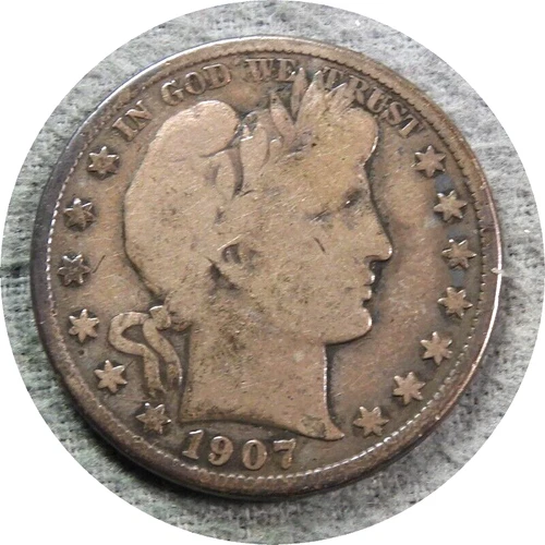 elf Barber Half Dollar 1907 O  A612
