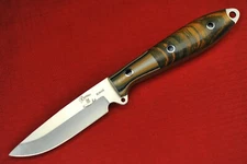 2017 Busse Custom Short 3.5" Elmax Steak Knife .095" Elmax, G10 G-rexed Lacewood