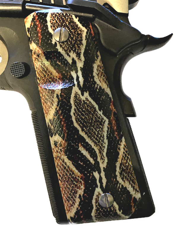 1911 Grips Fits Colt Rock Island Gov Mod Texture Rattle Snakeskin finish eBay