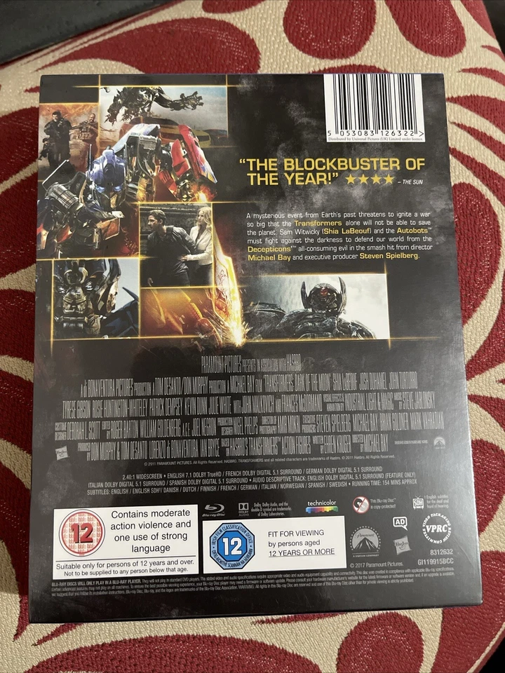 Transformers 3: Dark Of The Moon Ltd Slipcase Edition Bluray Steelbook VERY RARE - Image 2 of 2