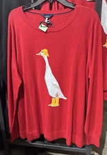 NWT Joules 18 XL Miranda Sweater Red Duck Goose Bird in Rain Hat & Wellies Boots