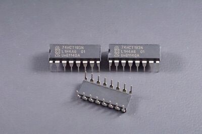 Lot of 2 x 74HCT193N NXP 4-Bit Binary Counter Synchronous Presettable 16-DIP TH