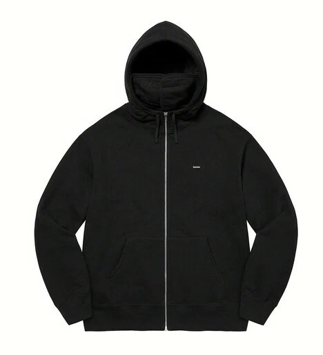 Sweat à capuche zippé Supreme Small Box Facemask noir avec autocollant