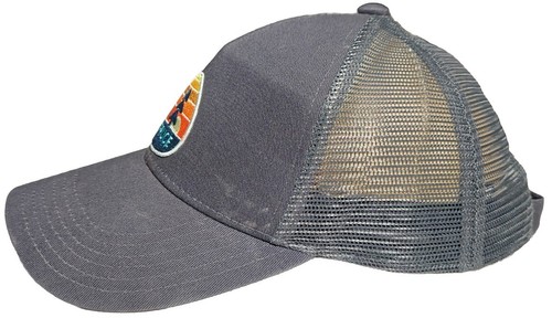Spruce Port Authority Blue Mesh Back Adjustable Trucker Hat With Patch - Picture 2 of 7