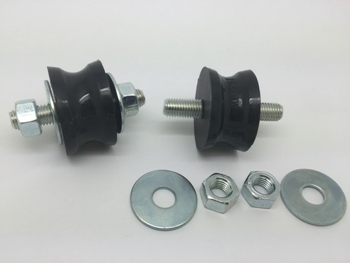 Classic Mini Polyflex Exhaust Bobbin BLACK PAIR GEX7251 mount cotton reel MG