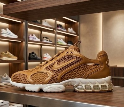 Nike Air Zoom Spiridon Cage 2 Wheat Brown HQ3552-799 Herren Uk 11 Turnschuhe Schuhe