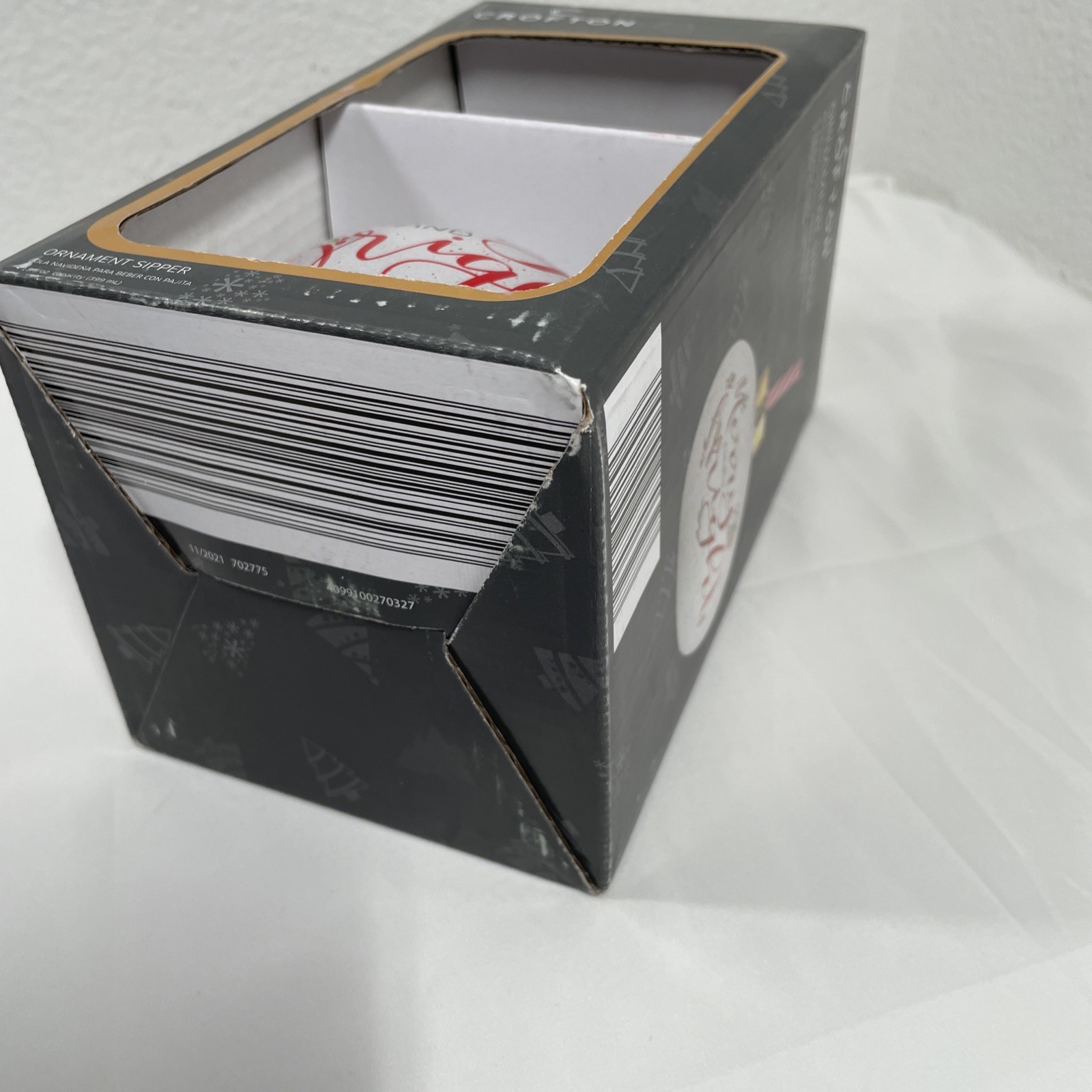 Crofton Ornament Sipper “Merry and Bright” 13.5 oz Capacity NIP OS Christmas NEW