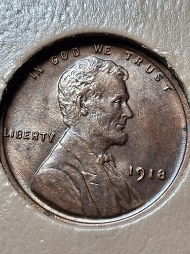 1918-P LINCOLN CENT. MS/ BU. CHOICE. HIGH RATED.
