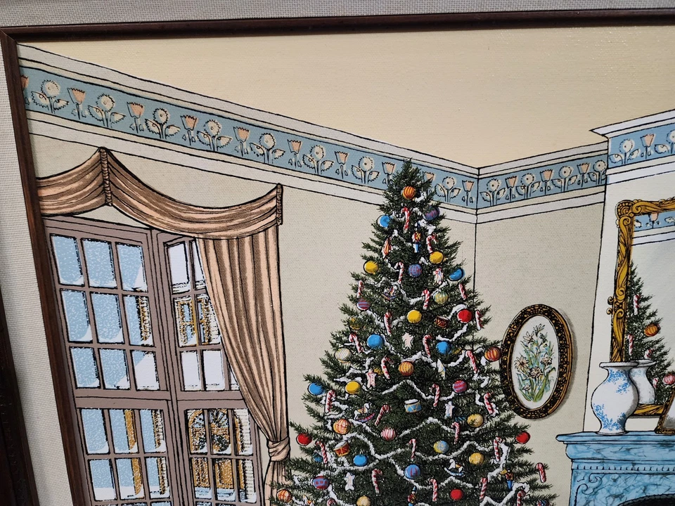 De colección H. Hargrove Edición Limitada 20X24 Navidad Juntos 1986 752/1000 Enmarcado Foto 2 de 4