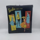 Vintage 1961 Black Vinyl Ponytail Barbie Doll/Wardrobe Travel Case *SEE PICTURES
