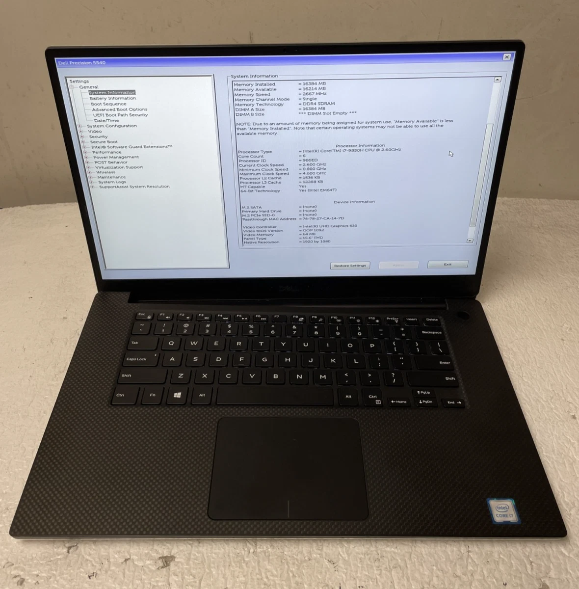 Las mejores ofertas en Dell Intel Core i7 9th generación