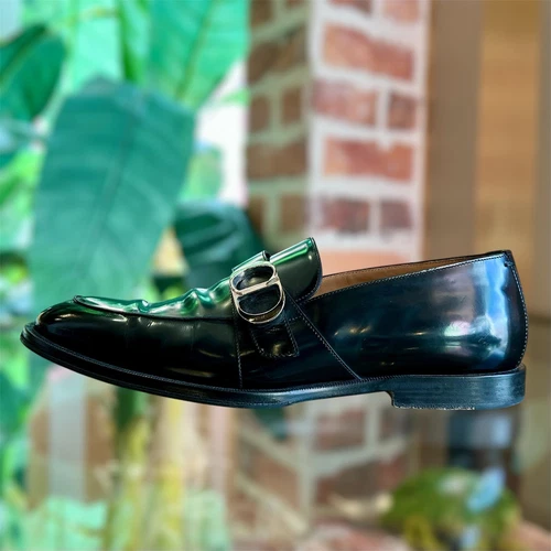 Mocassins intemporels CHRISTIAN DIOR en veau noir poli HOMME TAILLE 40 (7US)