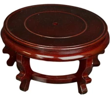 10.5" Wooden Fishbowl Display Vase Stand Plant Pot Display Stand