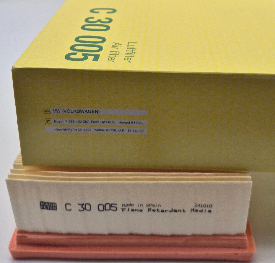 MANN C30005 Luftfilter für VW GOLF 7 8 PASSAT B8 TIGUAN TOURAN AUDI A1 A3 Q2 Q3 - Bild 3 von 4