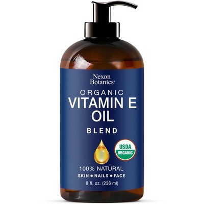 Organic Vitamin E Oil Blend 8 fl oz  Made from Pure, Natural Oils for Skin, S...