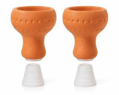 2x Bayli [Premium] Shisha Kopf aus hochwertigem Ton + 2x KopfdichtungTabakkopf
