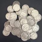Roosevelt Silver Dimes, Mixed Dates, Lot Of 50. #3