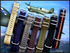 NATO G10 ® UTC Grey 20mm Military watchband Heavy Ballistic nylon strap 18 22 24