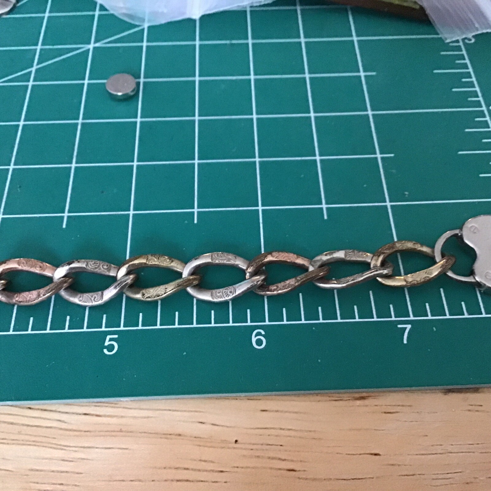 Antique Victorian Gold Filled HEART Like Lock Repousse Bracelet