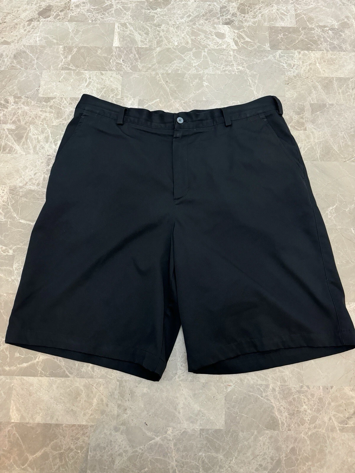 Nike Golf Chino Shorts Mens Size 38 Black Dri Fit Pockets Flat Front 2 Pairs
