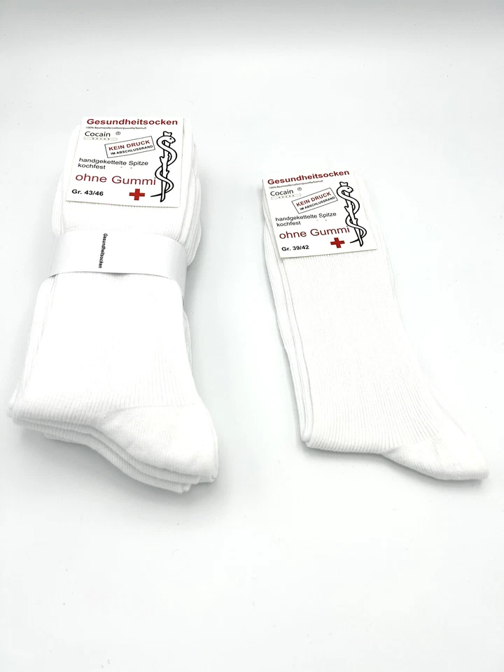Arztsocken Schwestersocken Gesundheit Diabetiker  ohne Gummi 100% Baumwolle - Bild 3 von 4