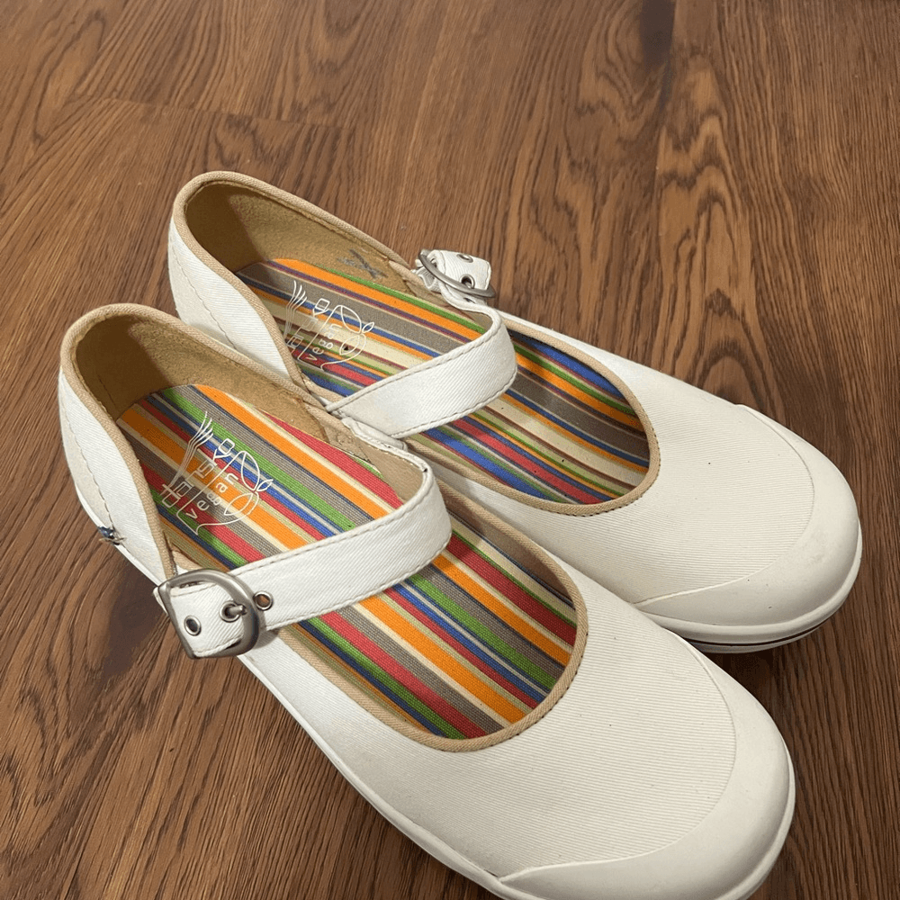 NEW Dansko White Valerie Vegan Mary Jane Shoes Size 38 EU eBay