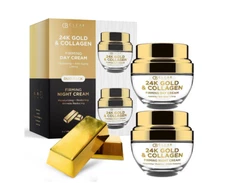 CB Clear 24K Gold & Collagen DAY/NIGHT Cream DUO Pack 2x 1.69 FL