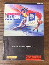 Winter Olympic Games Lillehammer 94 SNES Super Nintendo Instruction Manual Only