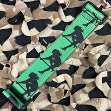 NEW KM Paintball Universal JT Goggle Strap - Green Stripper