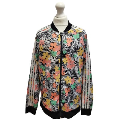 Adidas Tracksuit Top/ Jacket Multicoloured Floral Girls Age 13-14