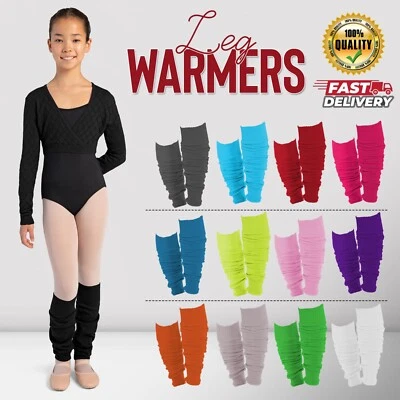 THE FANCY DRESS Ladies Leg Warmers Plain Colours Many Teens 80s Fancy Dance Party Footless Socks