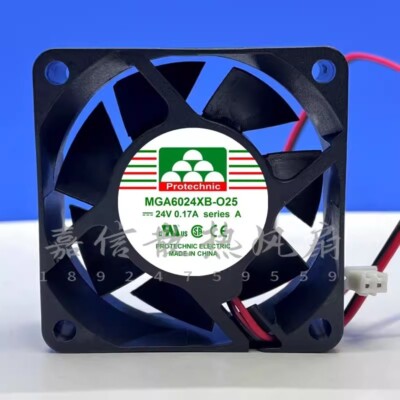 MAGIC MGA6024XR-O25 6025 DC24V 0.17A 6CM 2-Pin Inverter Cooling Fan