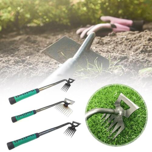 Manual Gardening Hoe Iron Weeding Rake Agricultural Accessory Raking Tools R7F7 - Imagen 1 de 12