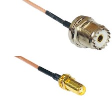 RG316 UHF Female BULKHEAD to SMA Female Long RF Cable Rapid-SHIP LOT