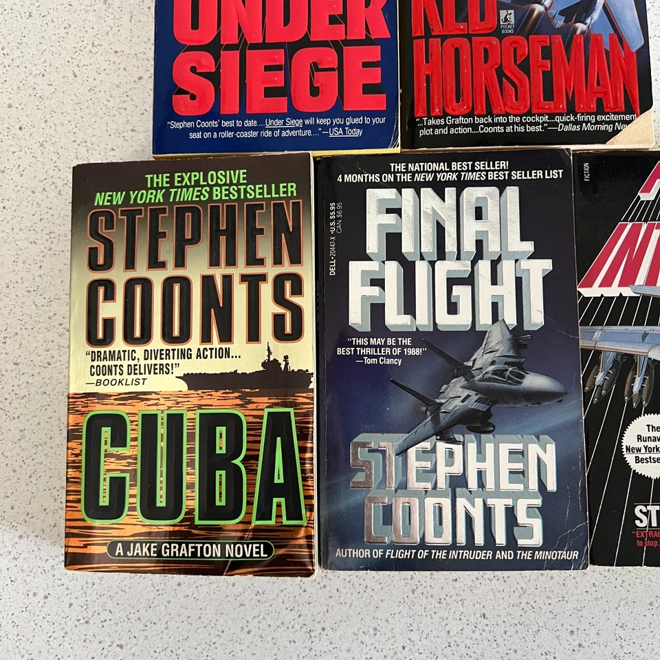 Lot of 5 Stephen Coonts Jake Grafton Series Military Thriller Action Adventure Foto 3 de 4