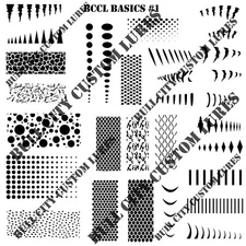 Fishing lure mylar reusable airbrush stencils custom painting scales Basics #1