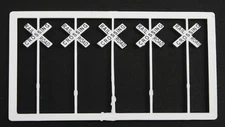 HO Gauge Tichy Train Group Railroad Signs 10 Pcs. Railroad Crossing Signs 1HO