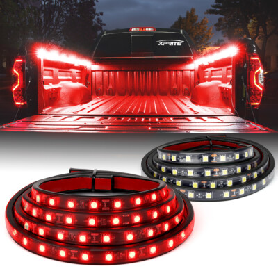 Xprite 2pcs 60'' LED Truck Bed Lights Strip Kit for Cargo Pickup Trucks Van SUV