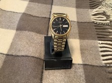 Vintage Seiko Quartz Two Tone President 7N43-8111 36mm Silver Gold Watch