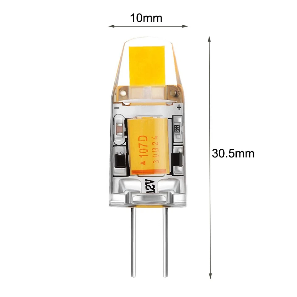 10X G4 LED Bulb COB 3W AC 12V Warm White Capsule Lamp Non-dimmable Corn Bulb - Image 2 of 4