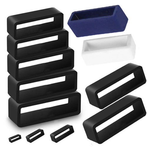 5/10 Pcs Band Strap Loop Rubber Watch Keeper Holder Rings Colorful Hoop Silicone - Picture 3 of 20