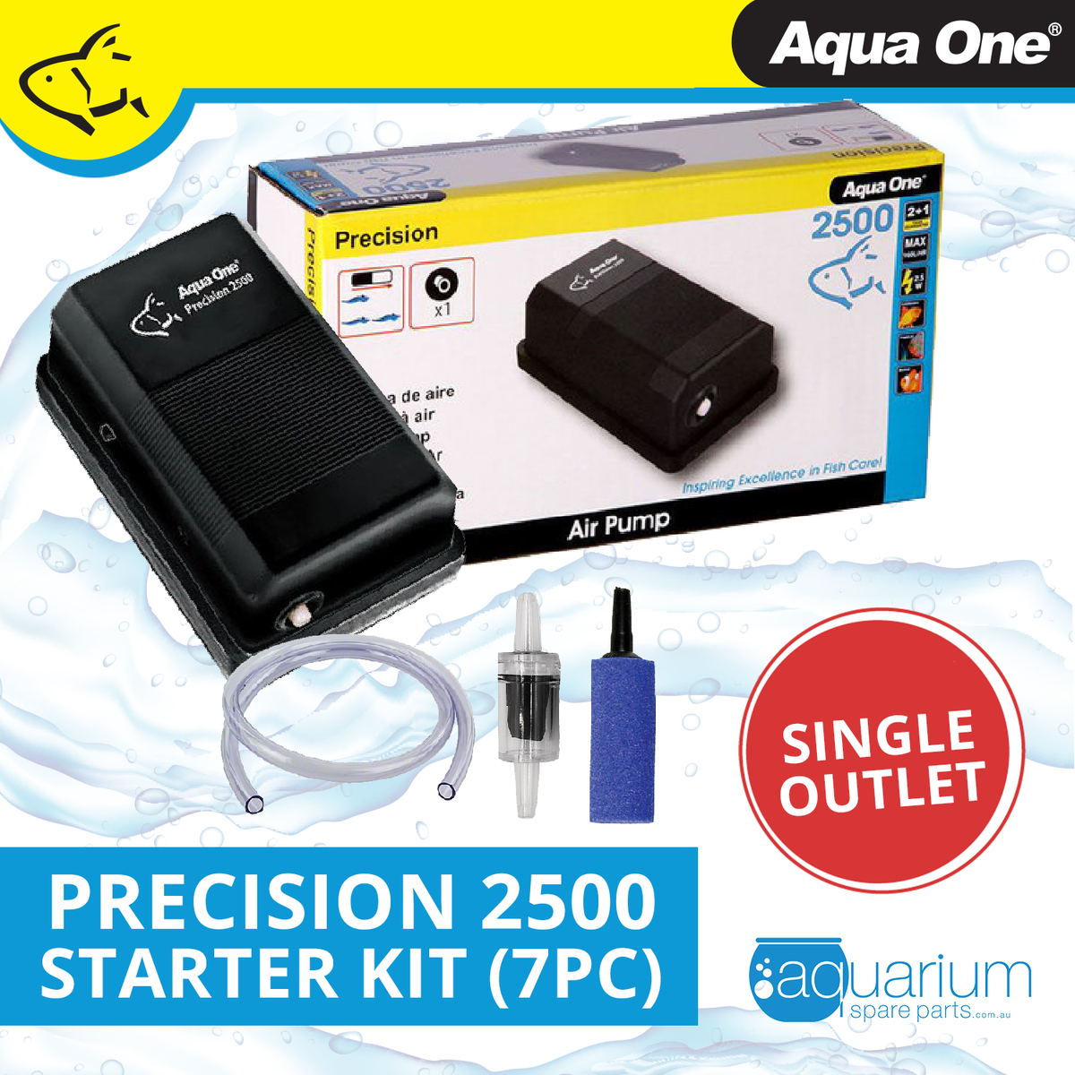 Aqua One Precision 2500 Air Pump Starter Kit (4pc) eBay