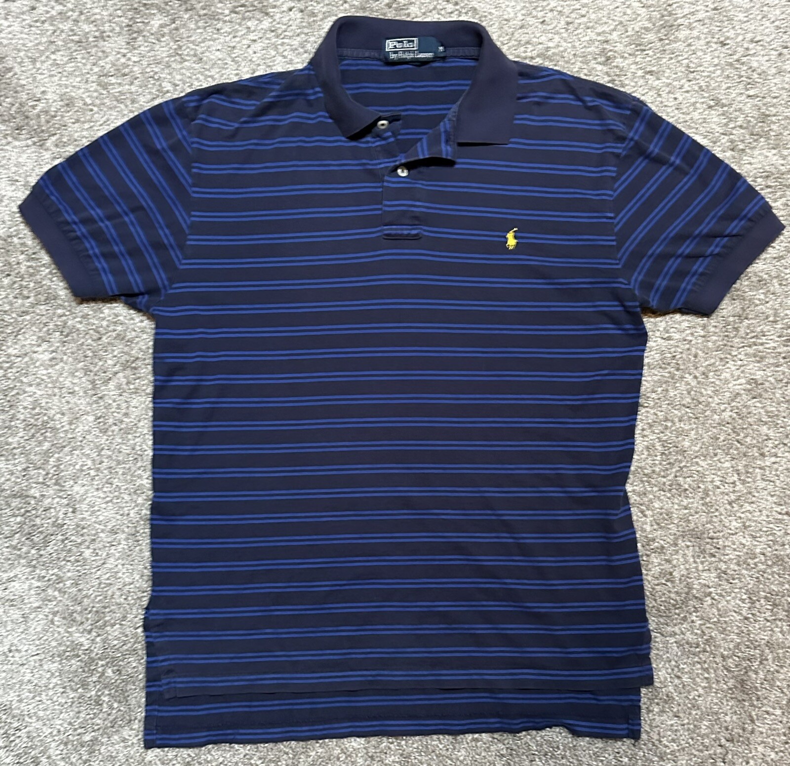 H&M Men's Short Sleeve Dress Shirt Navy Blue Poka Dot Size Medium M eBay