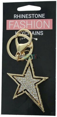 Star Fashion Keychain With Crystals and Rhinestones Charm Gift | eBay