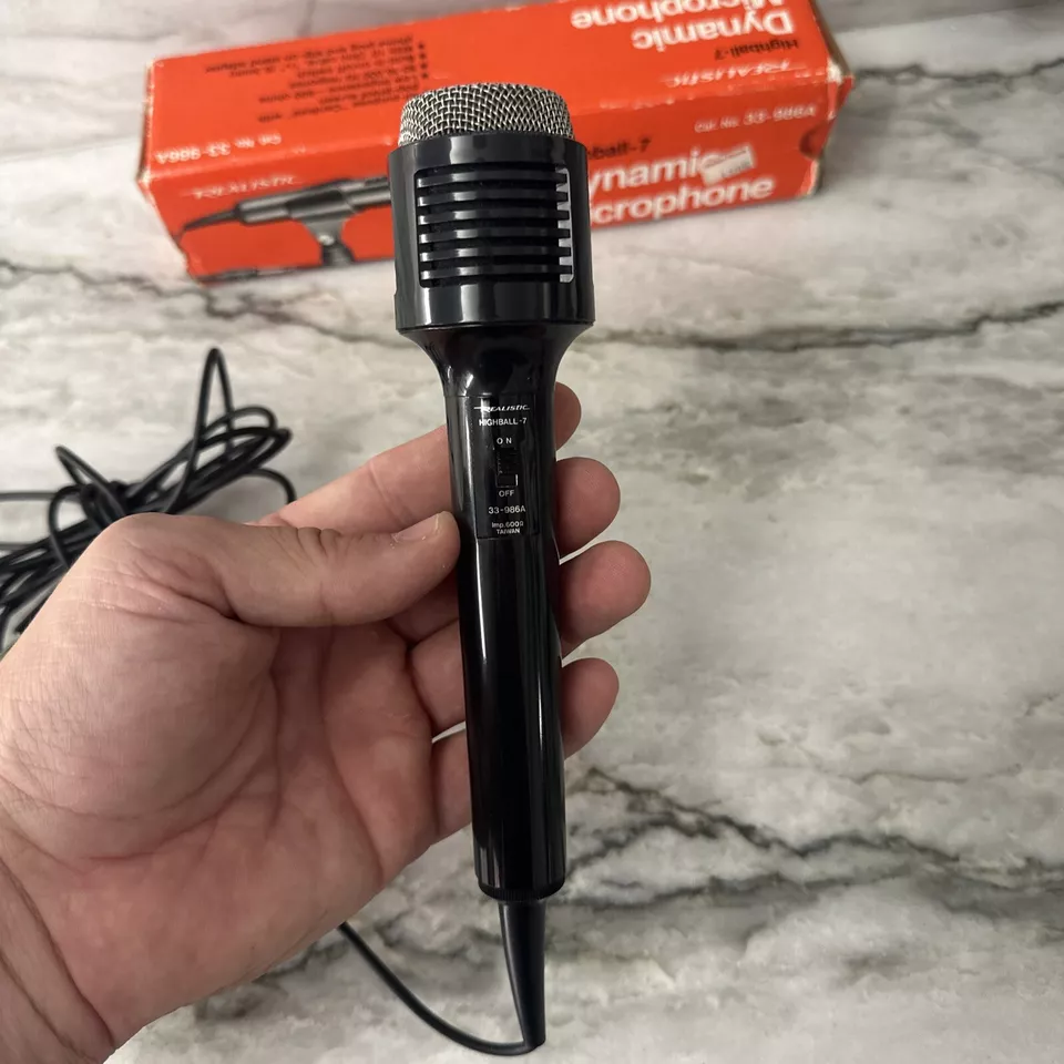 VINTAGE Realistic Highball-7 Dynamic Microphone in Original Box Model 33-986 - Image 3 of 4
