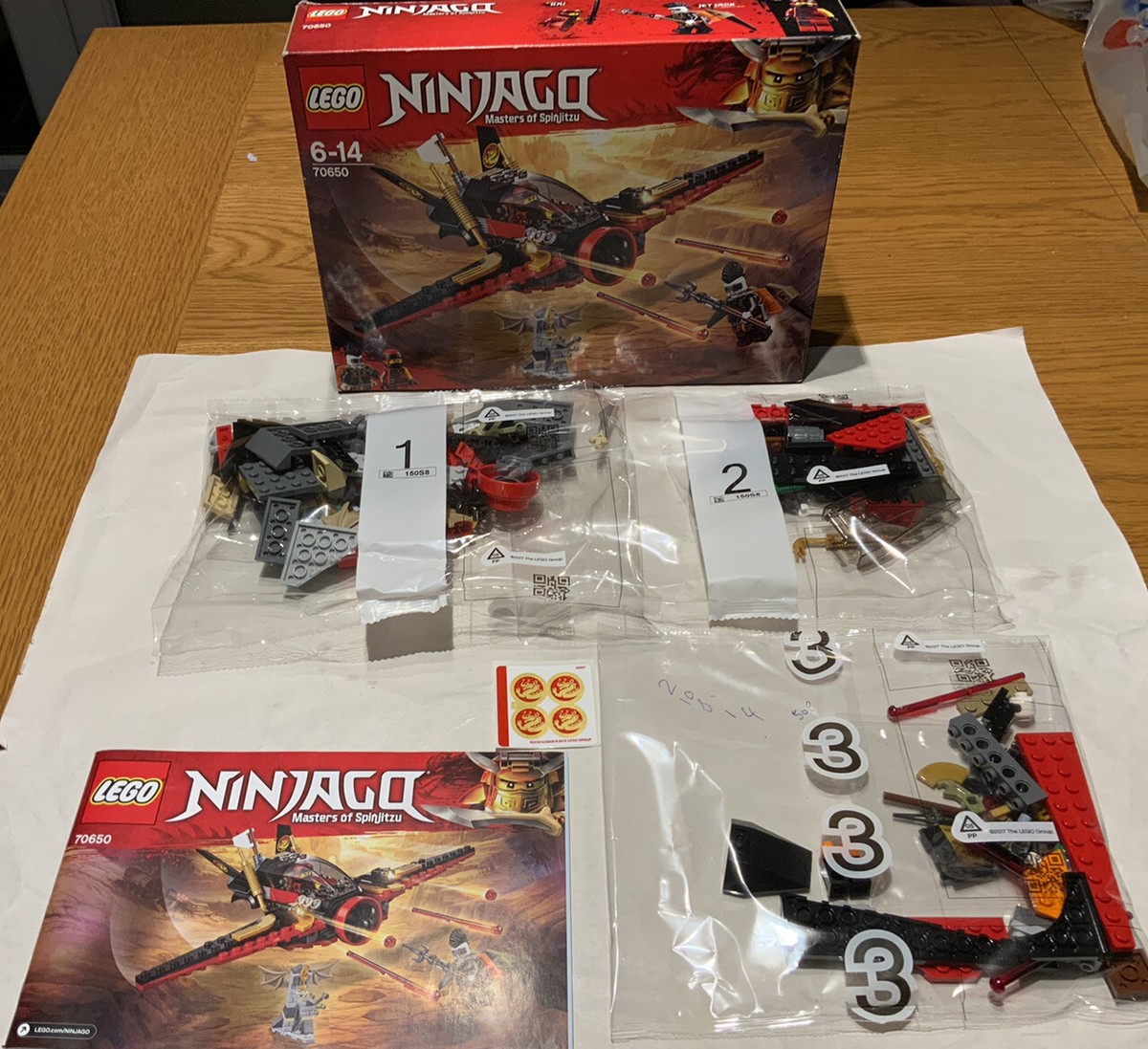 70650 Lego Ninjago Destiny's Wing Masters of Spinjitzu Box Damage