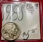 1918-S 5C Buffalo Nickel Coin! (Album Filler) ENN Coins