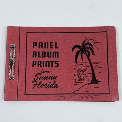 Vintage 1955 Florida Photo Album Snapshots Miami Harrison Labs Mid Century Trave