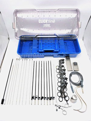 Karl Storz Clickline Laparoscopy Set w/ Case - 33 Pieces Total - Great Condition